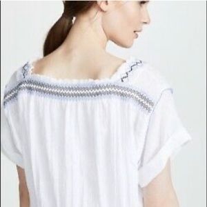 Free People Wandering Skies smock crop blouse